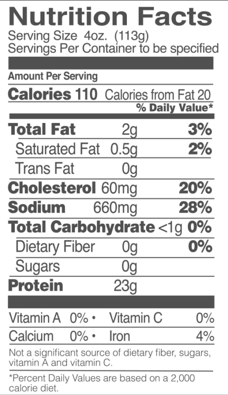 Brined Turkey Nutrition Facts