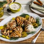 Pickle-Brined Grilled Chicken with Alabama White Sauce