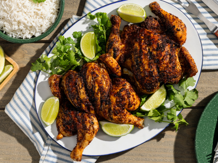 Grilled Adobo Cornish Hens