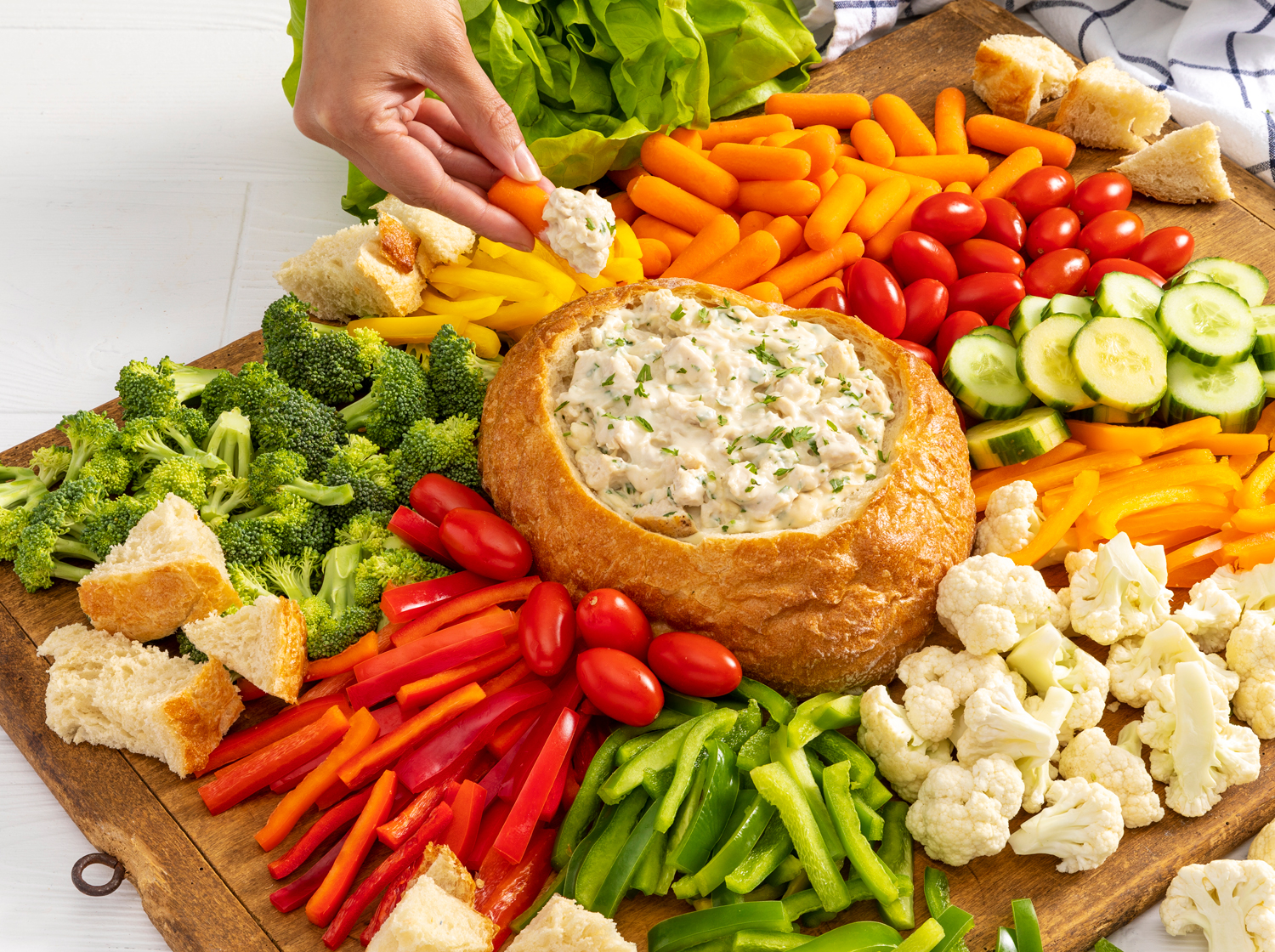 Chicken Alfredo dip Bread Bowl