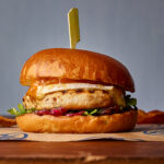 Apricot Brie Grilled Chicken Burgers