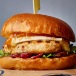 Apricot Brie Grilled Chicken Burgers