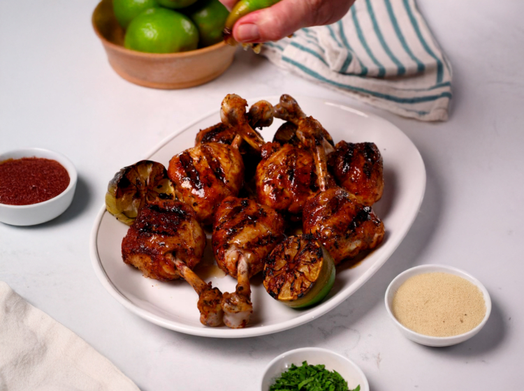 Blackened Chicken Drumstick Lollipops