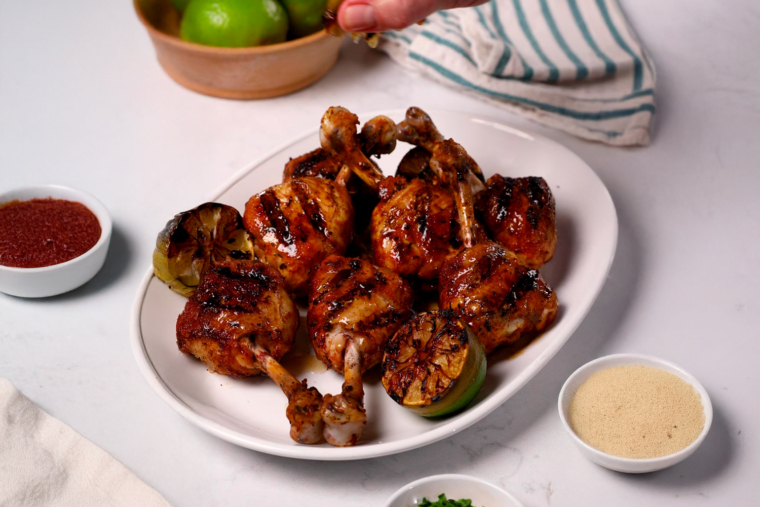 Blackened Chicken Drumstick Lollipops