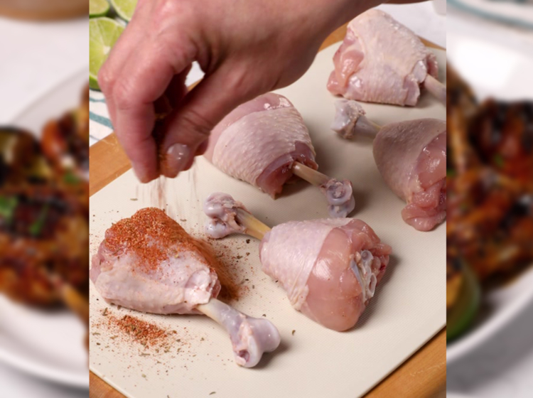 Blackened Chicken Drumstick Lollipops