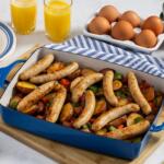 Sage Chicken Sausage, Potato and Pepper Breakfast Bake