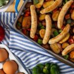 Sage Chicken Sausage, Potato and Pepper Breakfast Bake