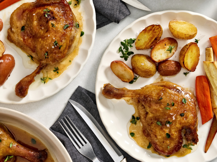 Brown Sugar-Bourbon Braised Duck Legs
