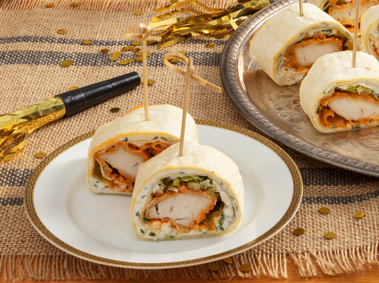 Buffalo Chicken Party Pinwheels