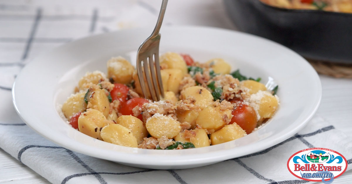Chicken Bacon Cheddar Gnocchi Skillet - Bell & Evans
