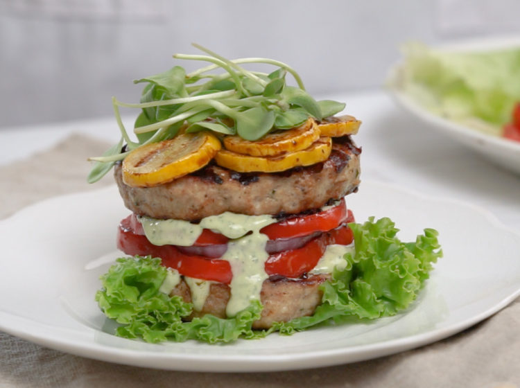 Portabella Mushroom & Swiss Gourmet Chicken Burger recipe
