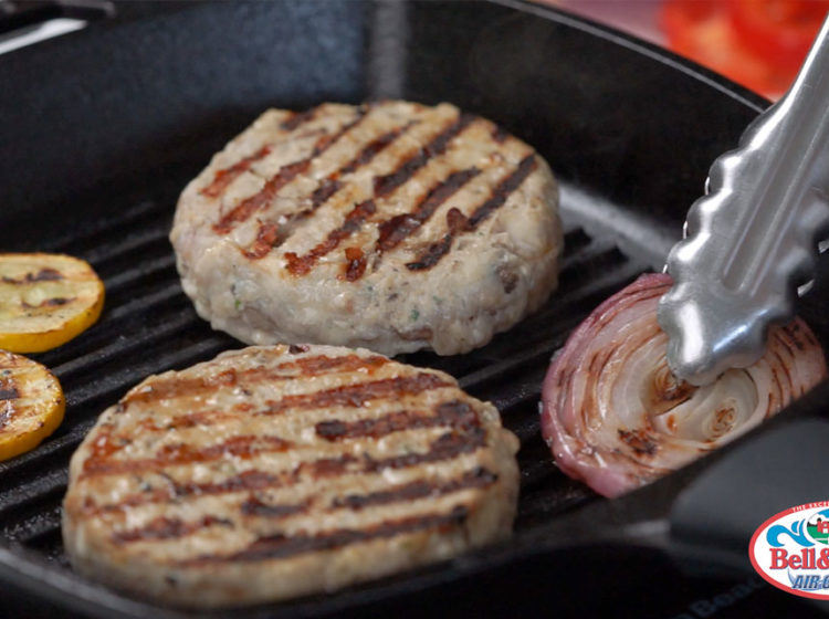 Portabella Mushroom & Swiss Gourmet Chicken Burger recipe