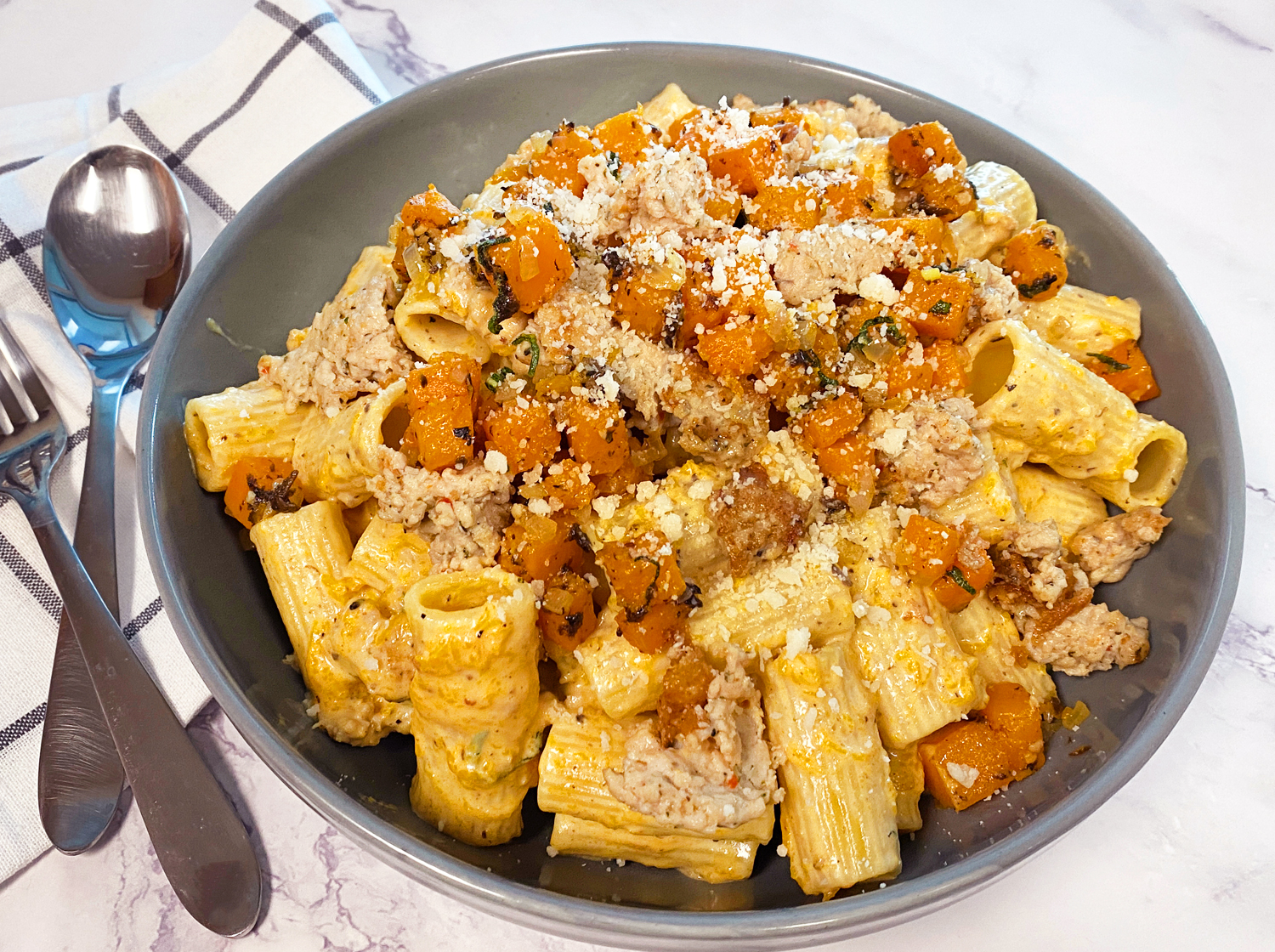 Creamy Butternut Squash Chicken Pasta