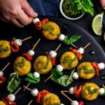 Caprese Pesto Chicken Meatballs