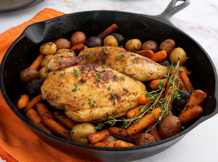 Cast Iron Skillet Roasted Half Chicken - Bell & Evans