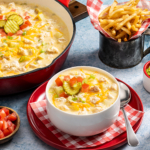 One-Pot Chicken Cheeseburger Stew