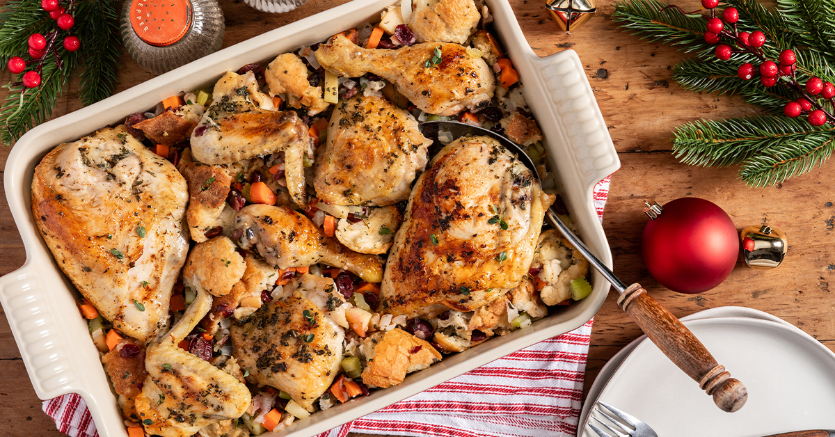 Chicken and Apple Stuffing Casserole - Bell & Evans