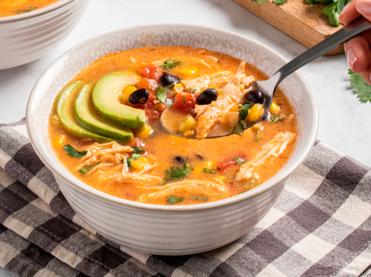 Slow Cooker Chicken Enchilada Soup