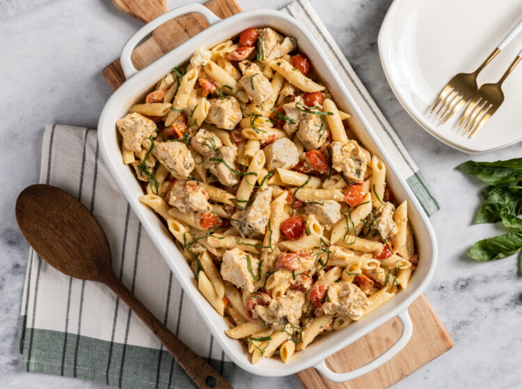 Baked Feta Chicken Pasta