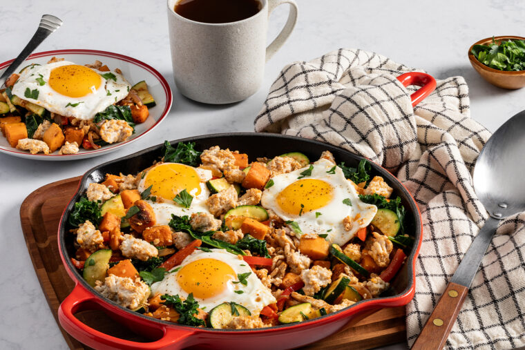 Chicken, Kale and Sweet Potato Hash