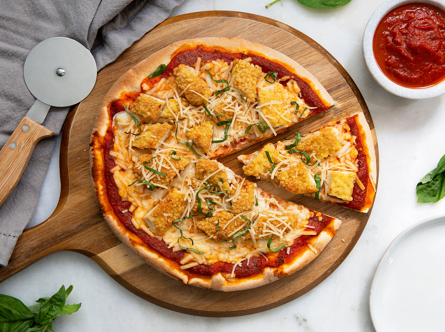 Gluten-Free Dairy-Free Chicken Parmesan Pizza