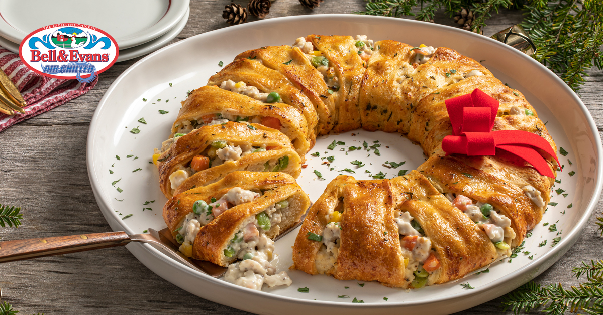 Chicken Pot Pie Crescent Wreath - Bell & Evans