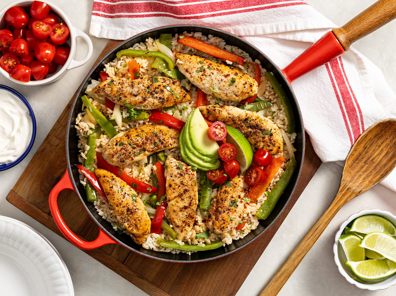 Chicken and Rice Taco Skillet