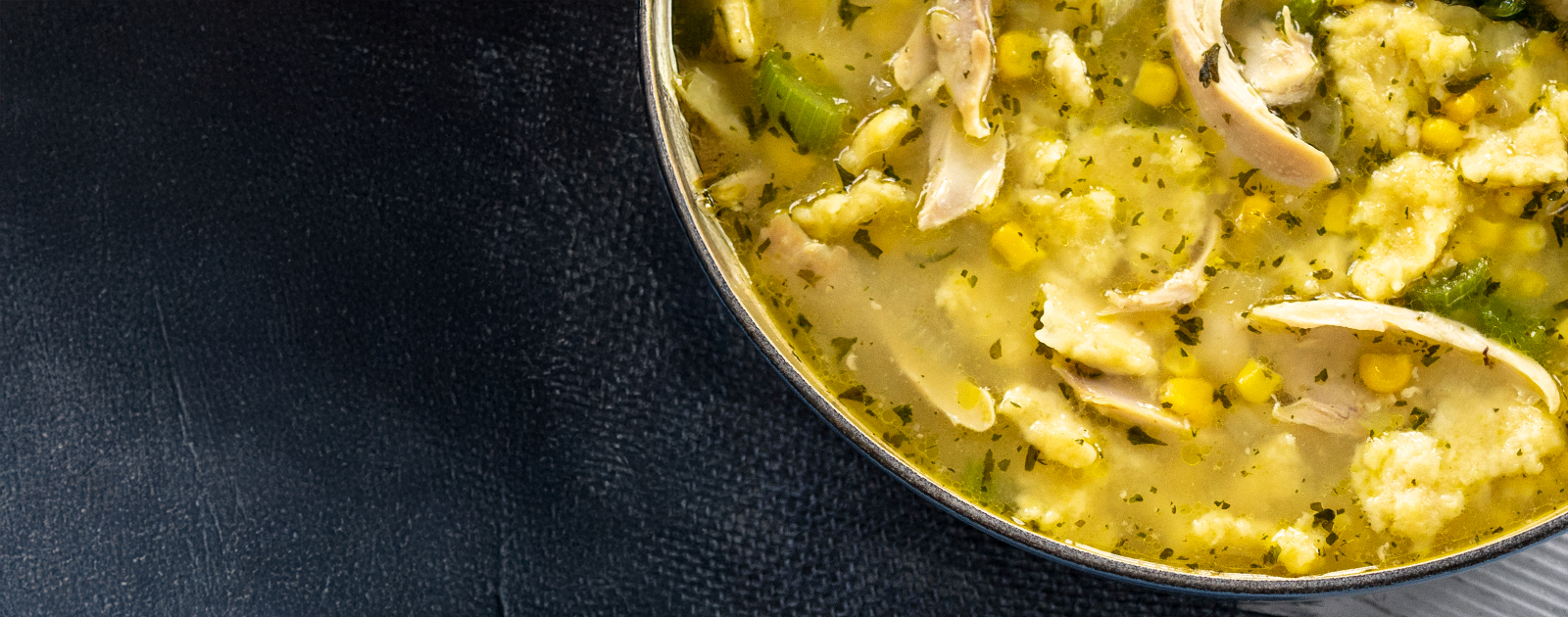 Chicken Corn Rivel Soup
