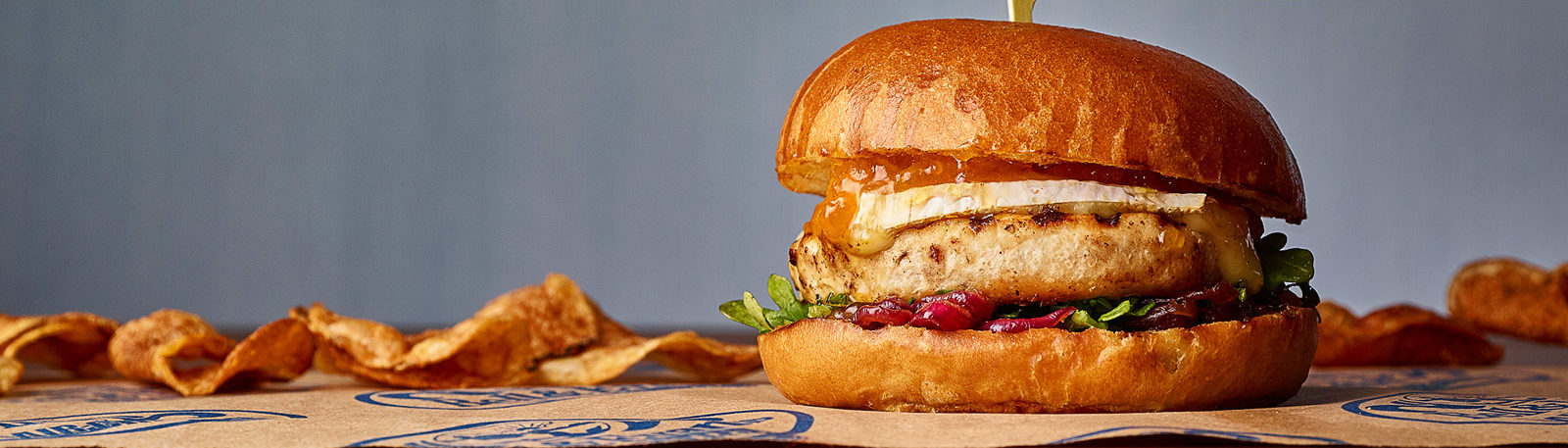 Apricot Brie Chicken Burger