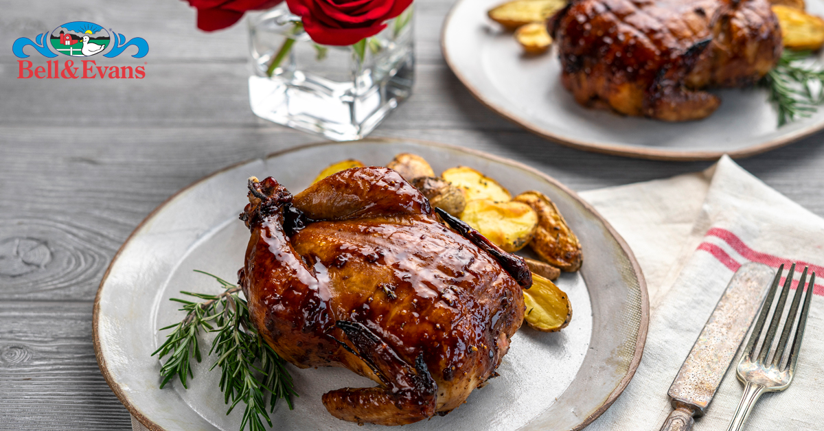 Fig & Rosemary Sticky Glazed Cornish Hens - Bell & Evans