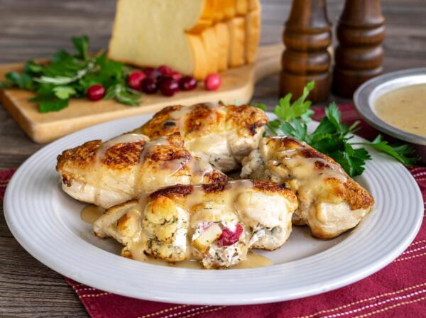 Cranberry Sage Stuffed Chicken Breasts