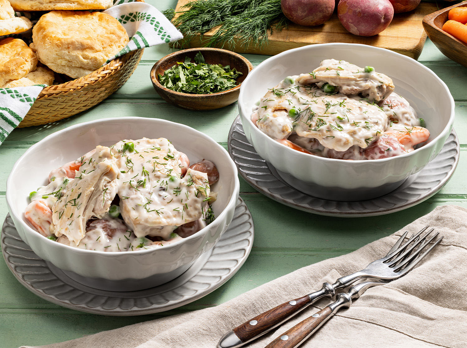 Slow-Cooker Creamy Ranch Chicken and Veggies