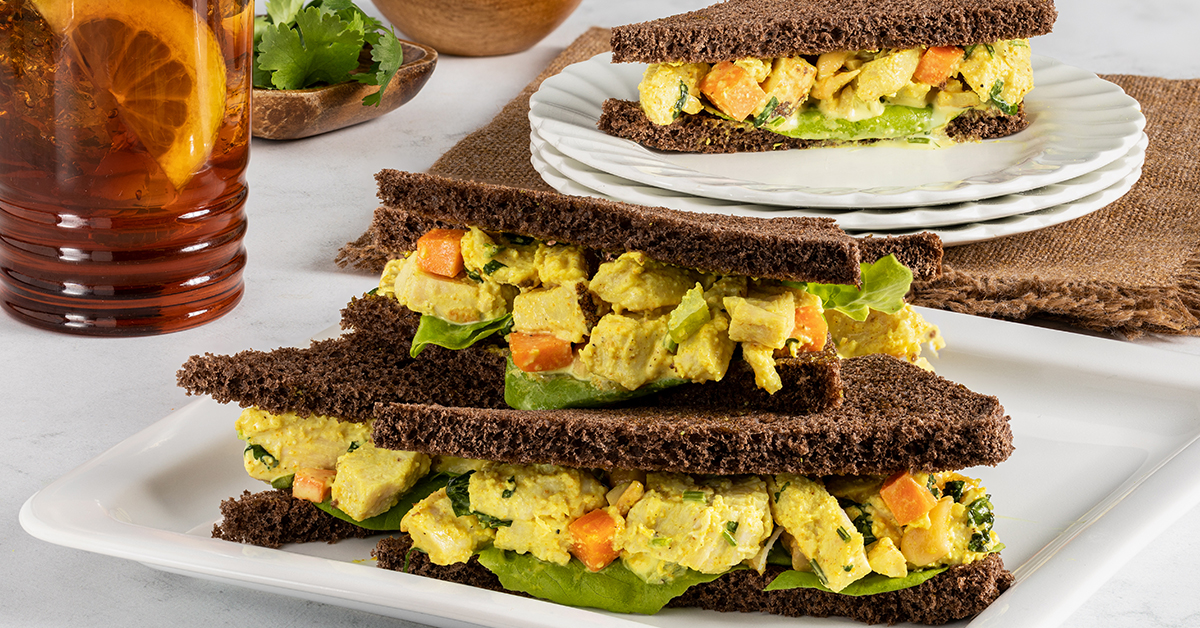  Curry Cashew Chicken Salad Tea Sandwiches - Bell & Evans-image