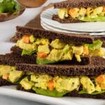 Curry Cashew Chicken Salad Tea Sandwiches