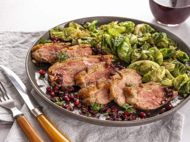 Seared Duck Breast with Pomegranate Reduction