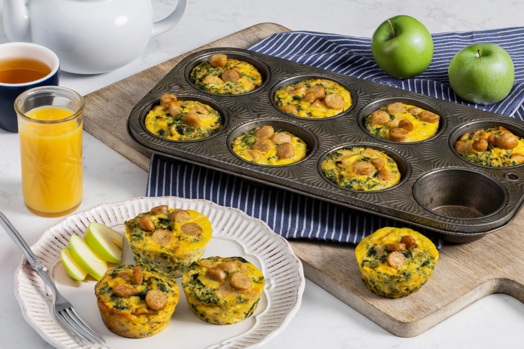 Cheddar and Apple Sausage Egg Muffins