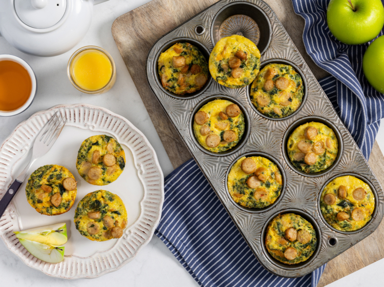 Cheddar and Apple Sausage Egg Muffins
