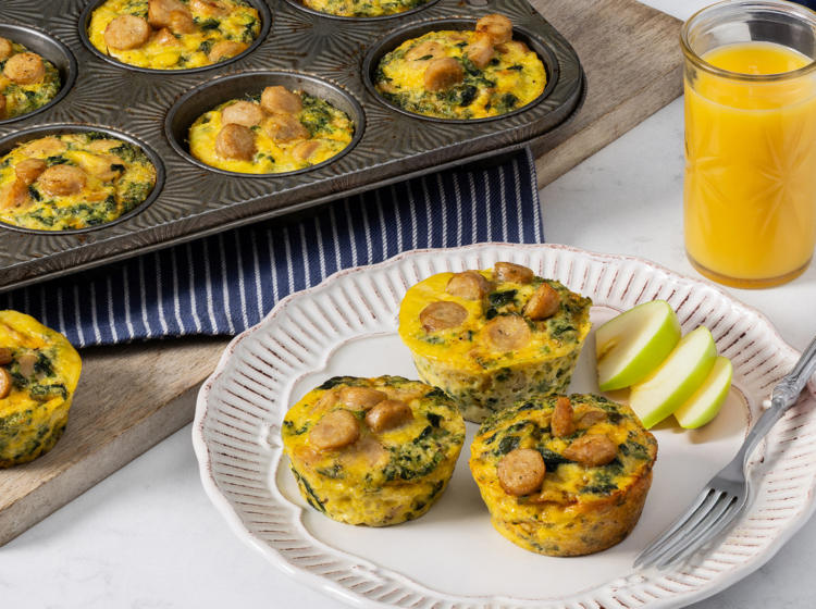 Cheddar and Apple Sausage Egg Muffins