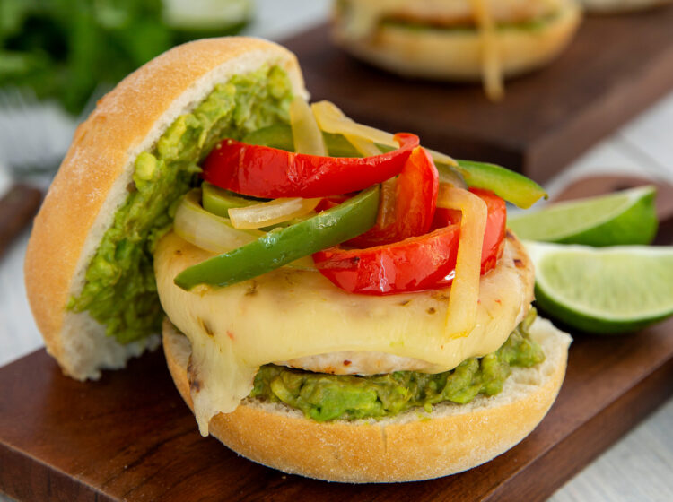 Gluten-Free Chicken Fajita Burgers