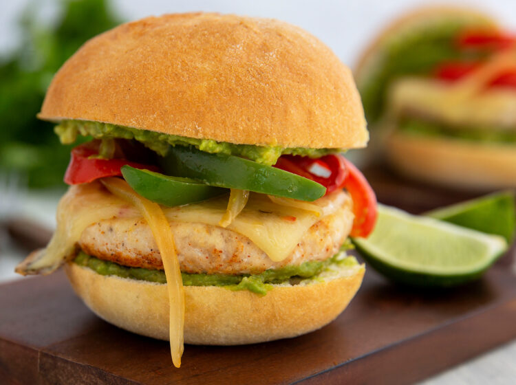 Gluten-Free Chicken Fajita Burgers