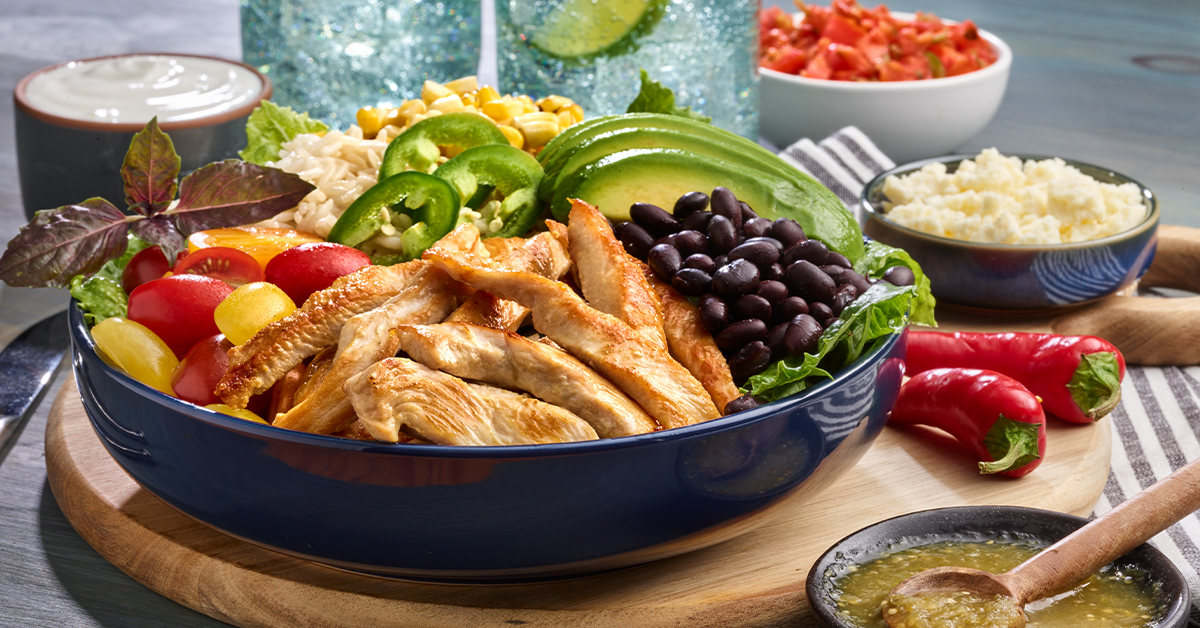Tangy Chicken Fajita Rice Bowl - Bell & Evans
