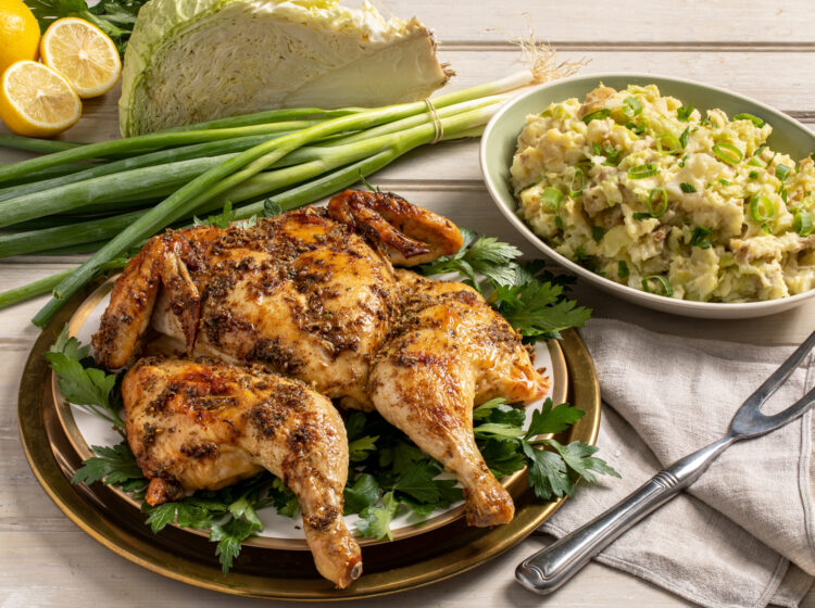 Fennel Herb Roasted Chicken with Colcannon