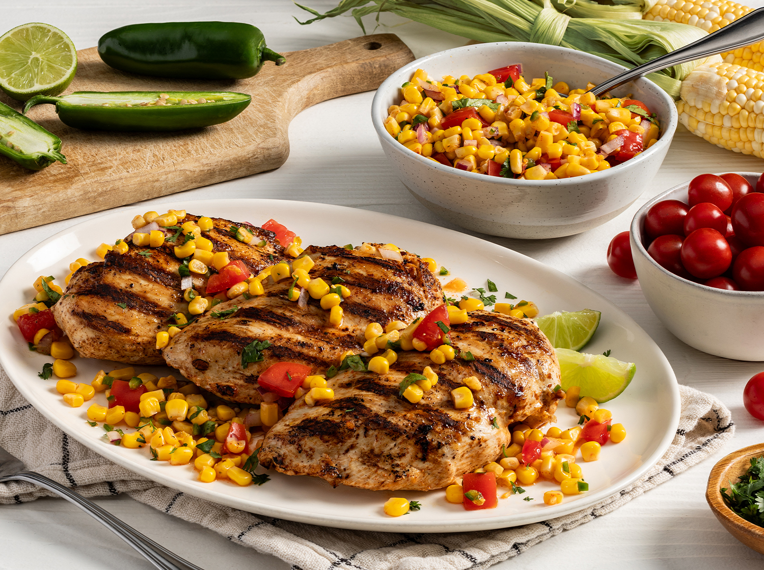 Fiesta Lime Chicken with Fresh Corn Salsa