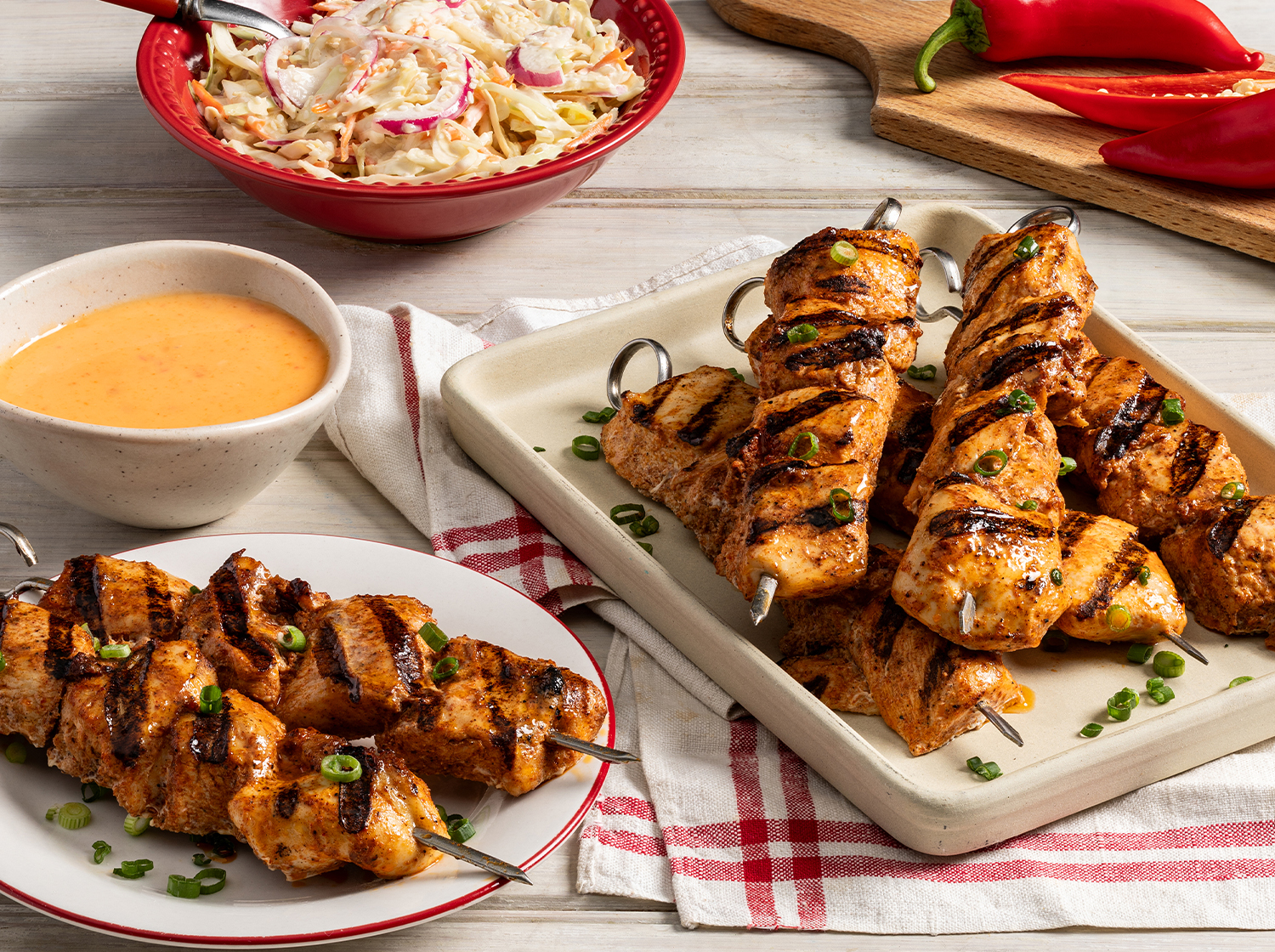 Grilled Firecracker Chicken Kabobs