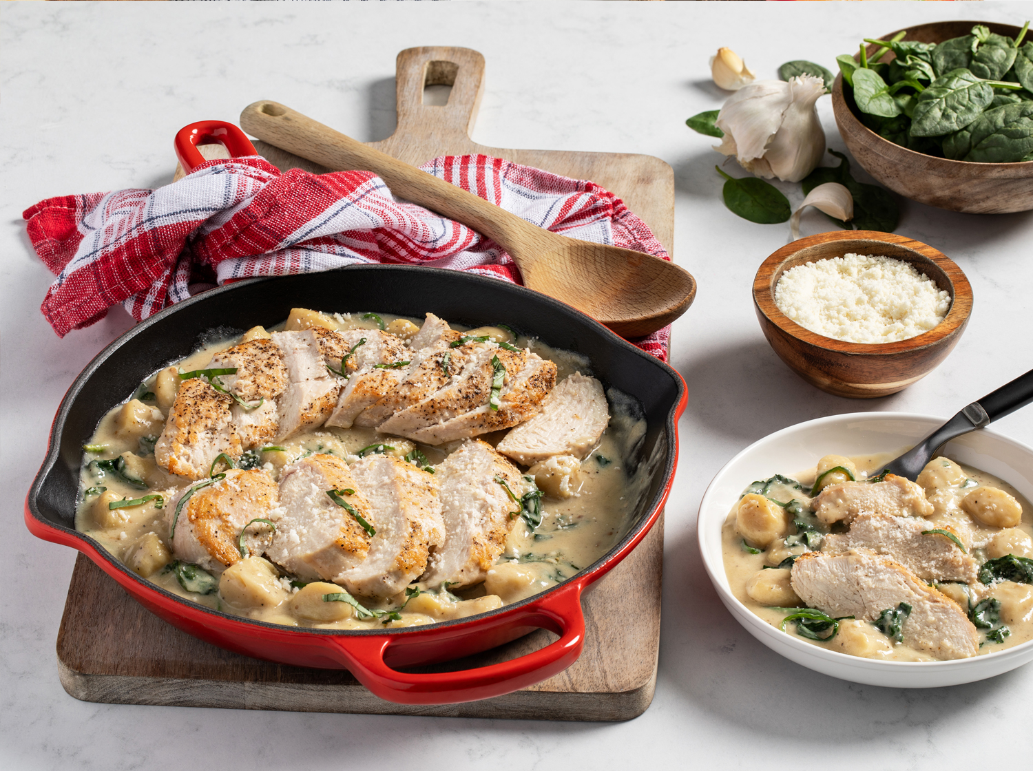 Creamy Garlic Chicken and Gnocchi