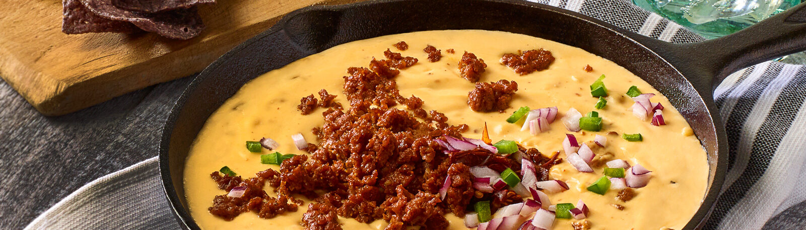 Taco-Seasoned Chicken & 3-Cheese Queso Dip