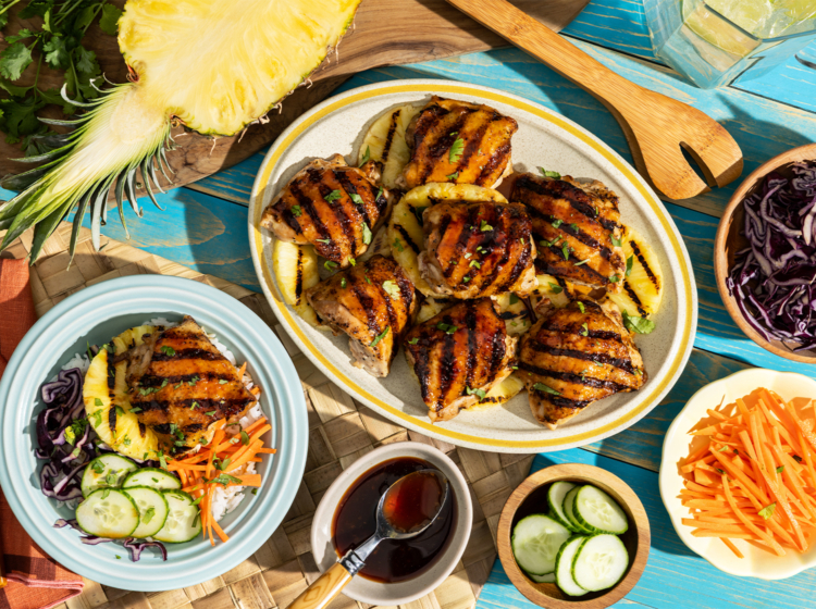 Hawaiian-Style Grilled Chicken Bowls