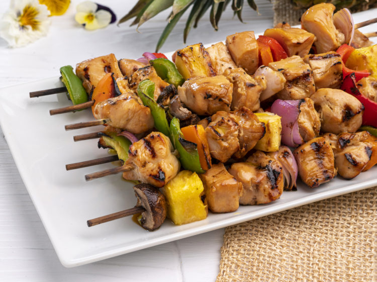 Hawaiian Chicken Kebabs