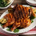 Grilled Honey-Sriracha Spatchcock Chicken