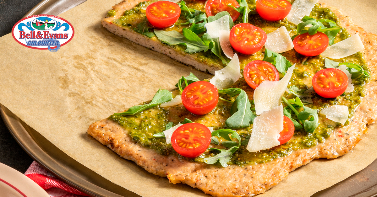 Parmesan Pesto Chicken Crust Pizza - Bell & Evans